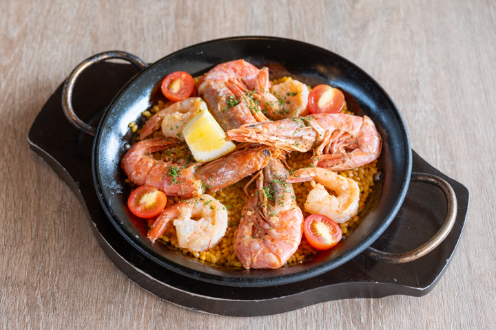 「海老のパエージャ」