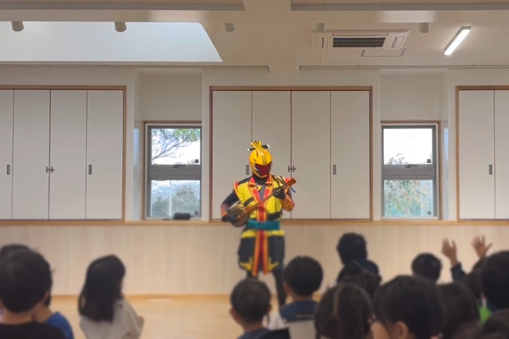 イベントでサンシンレンジャーが登場