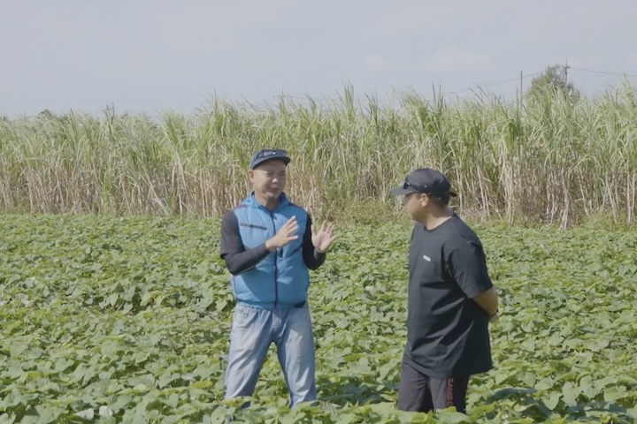 宮城島の芋農家TIN FARMの田中さんと翔伍さん