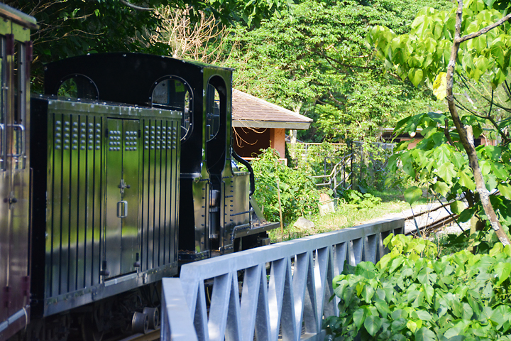 機関車「沖縄軽便鉄道」で園内一周
