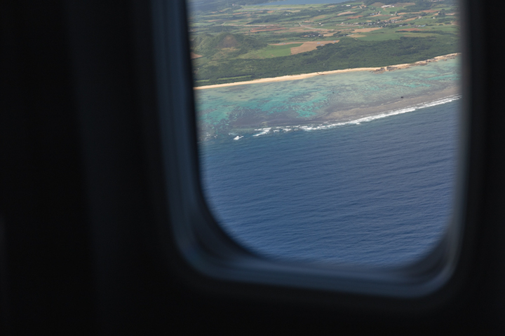 飛行機から見える小浜島