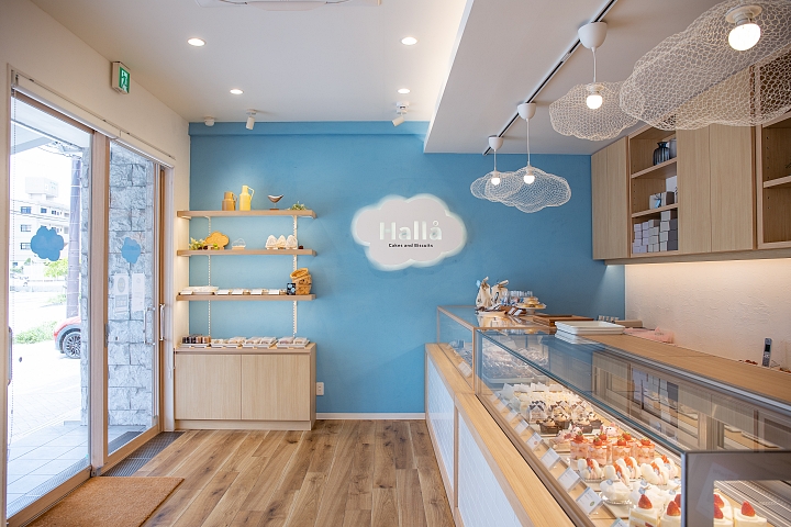 Hallå Cakes and Biscuitsの店内